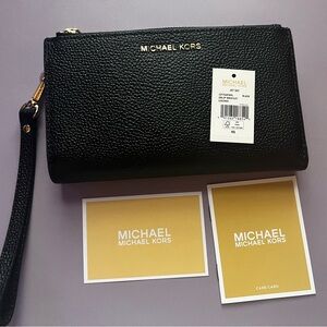 Michael Kors Textured Black Wristlet